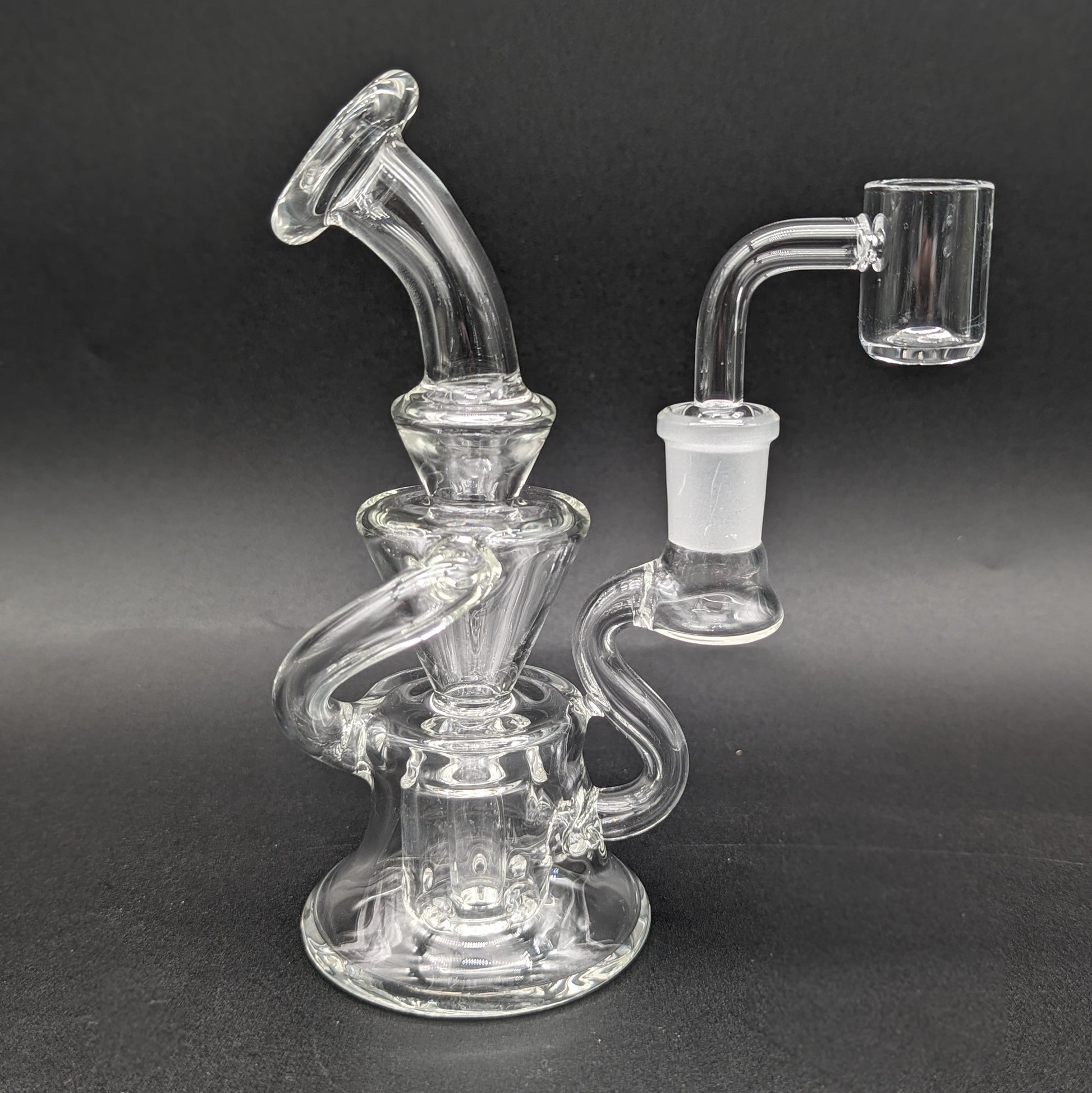 6" Mini Multi Hole Recycler Dab Rig-Avernic Smoke Shop