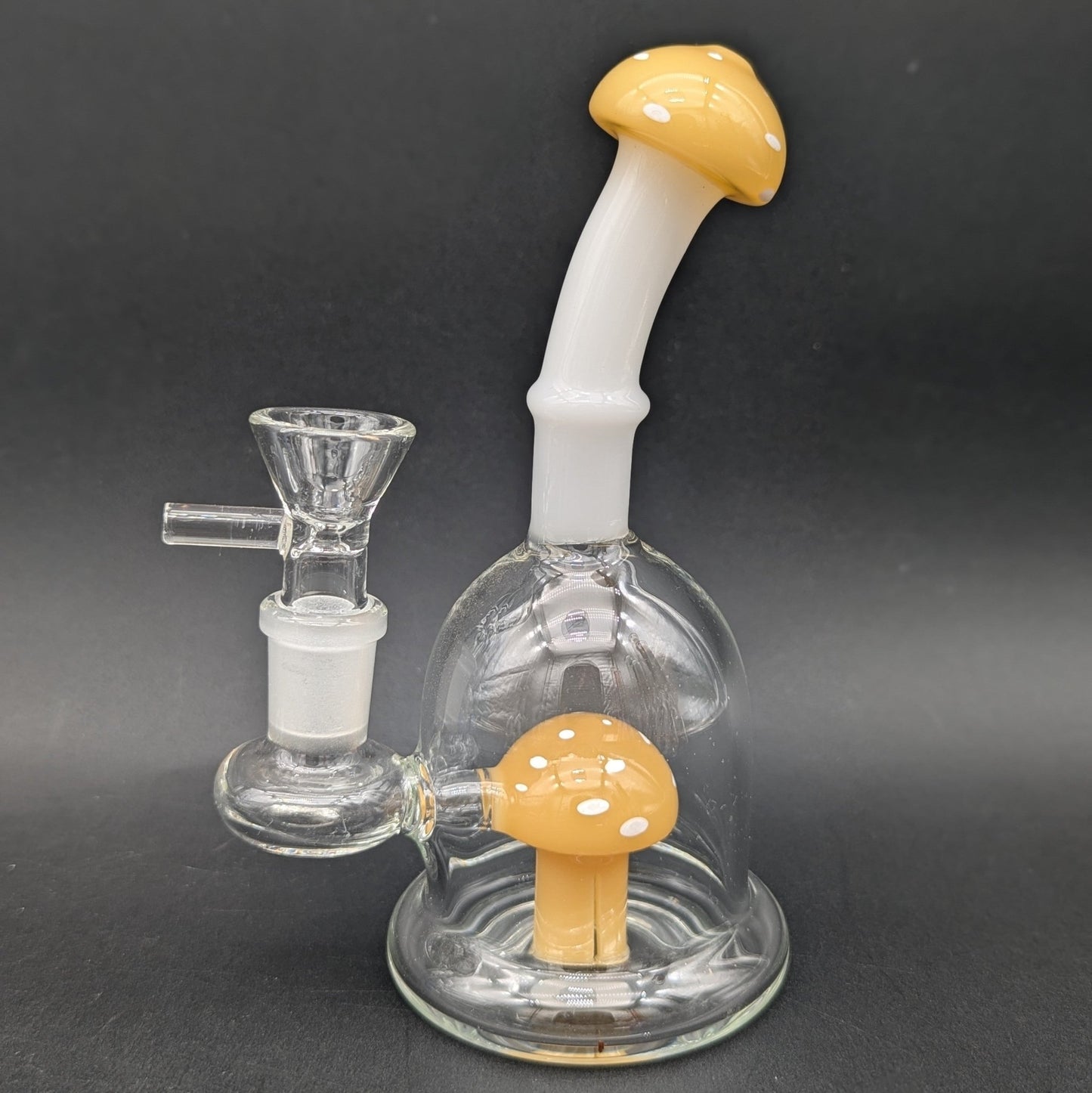 6" Mushroom Perc Bent Neck Bong - Meech Madness Smoke Shop