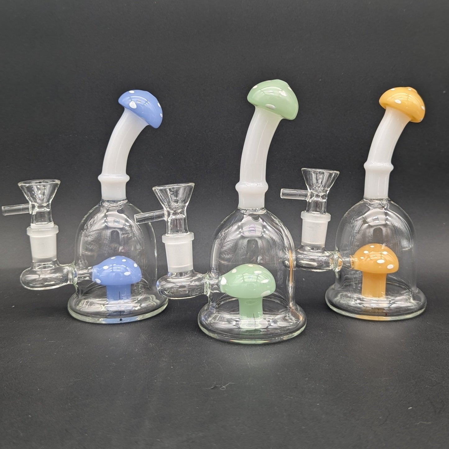 6" Mushroom Perc Bent Neck Bong - Meech Madness Smoke Shop