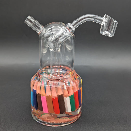 6" Pencil Pusher Colorful Dab Rig