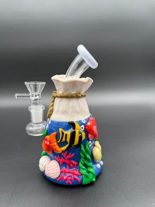 6.5” Underwater Treasure 3D Bong - Meech Madness Smoke Shop