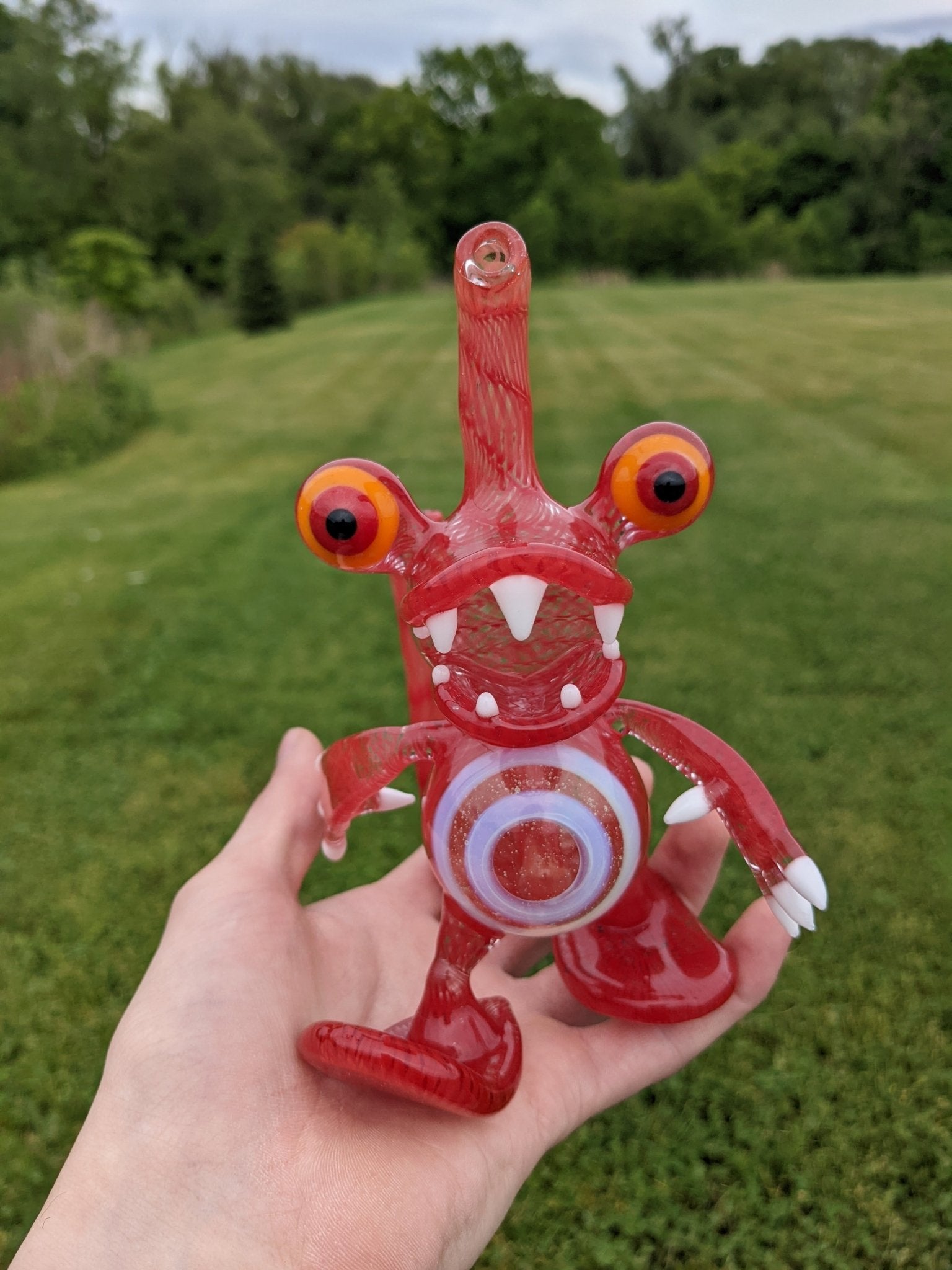 7" Akame Glass Standing Monster Dab Rig - Meech Madness Smoke Shop