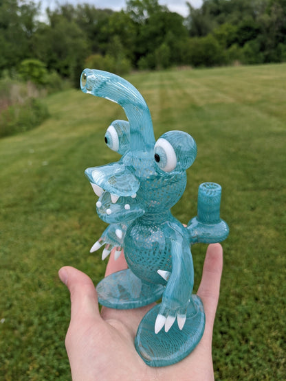 7" Akame Glass Standing Monster Dab Rig - Meech Madness Smoke Shop