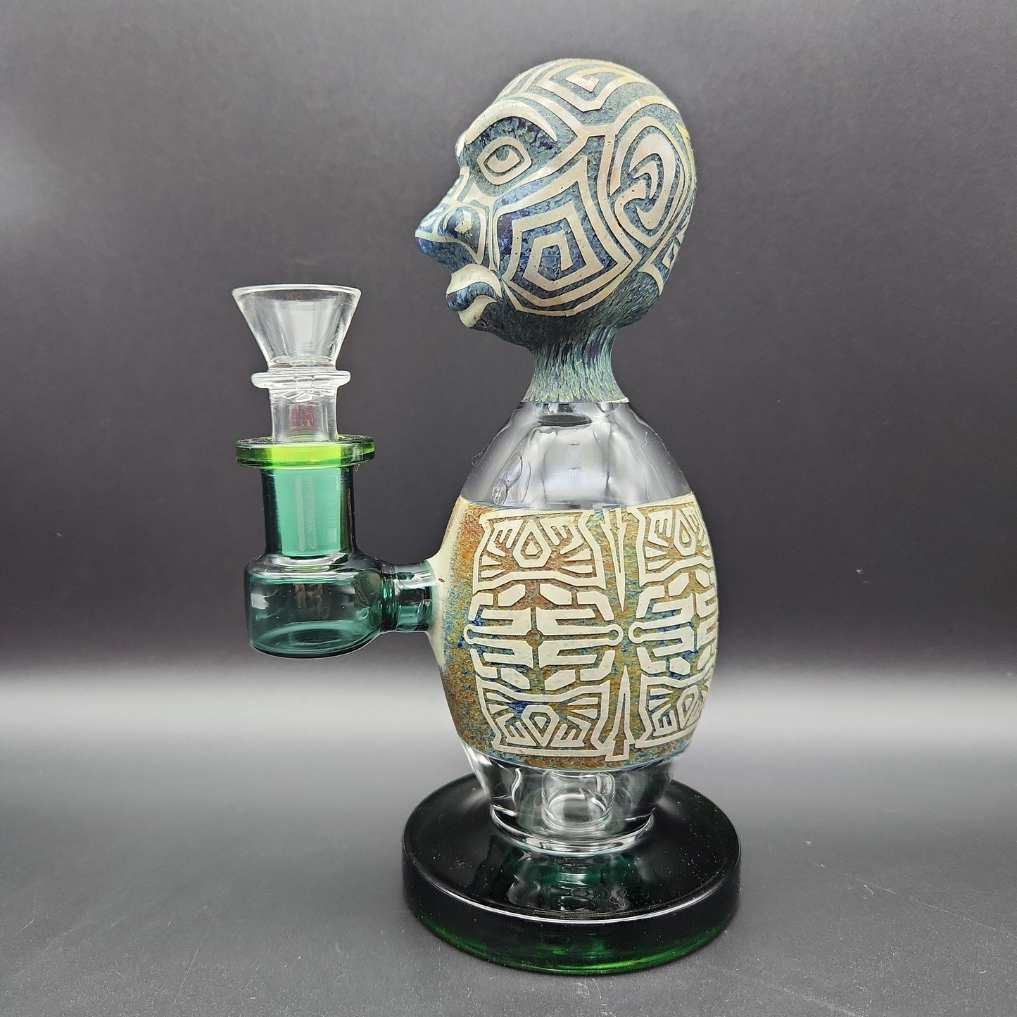 7" Aztec Egg Body Water Pipe - Avernic Smoke Shop