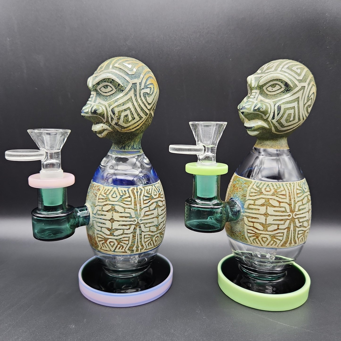 7" Aztec Egg Body Water Pipe - Avernic Smoke Shop