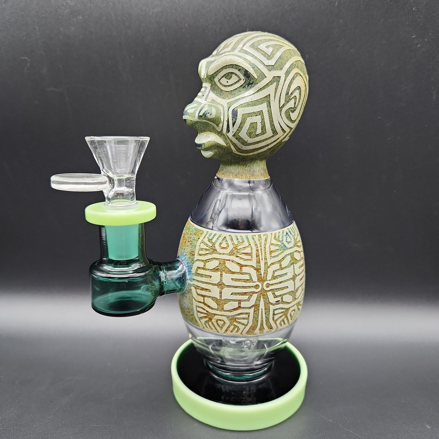 7" Aztec Egg Body Water Pipe - Avernic Smoke Shop