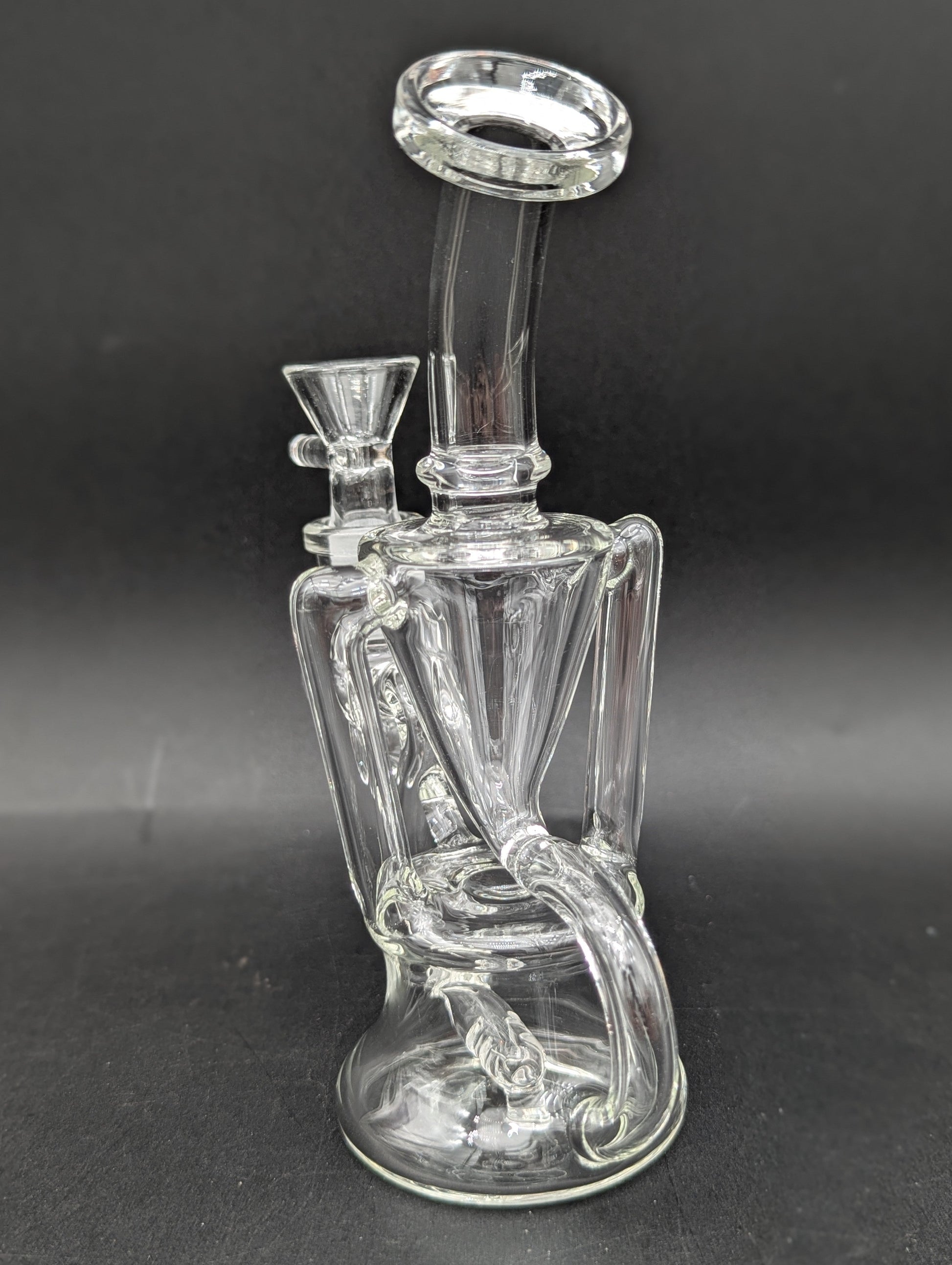 7" Clear Mini Klein Recycler Water Pipe-Avernic Smoke Shop