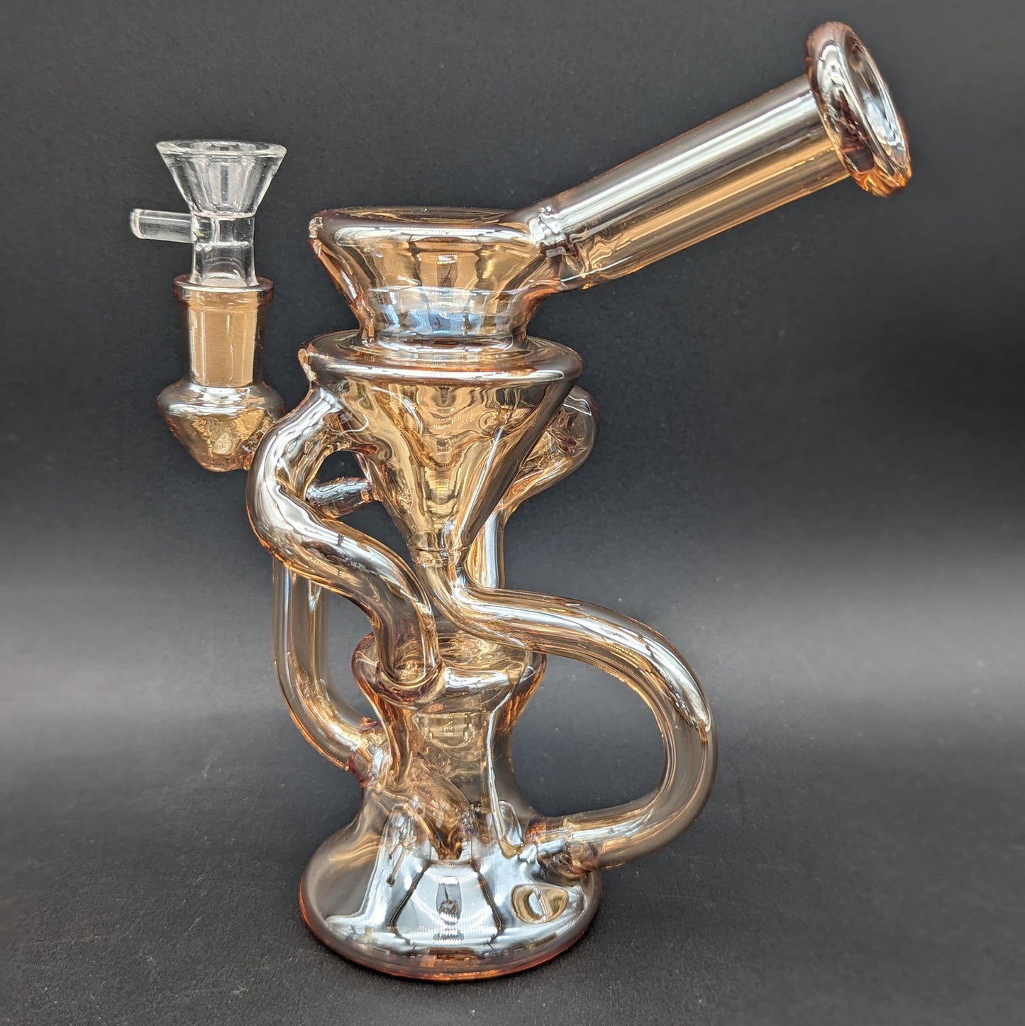 7" Iridescent Dual Uptake Recycler-Avernic Smoke Shop