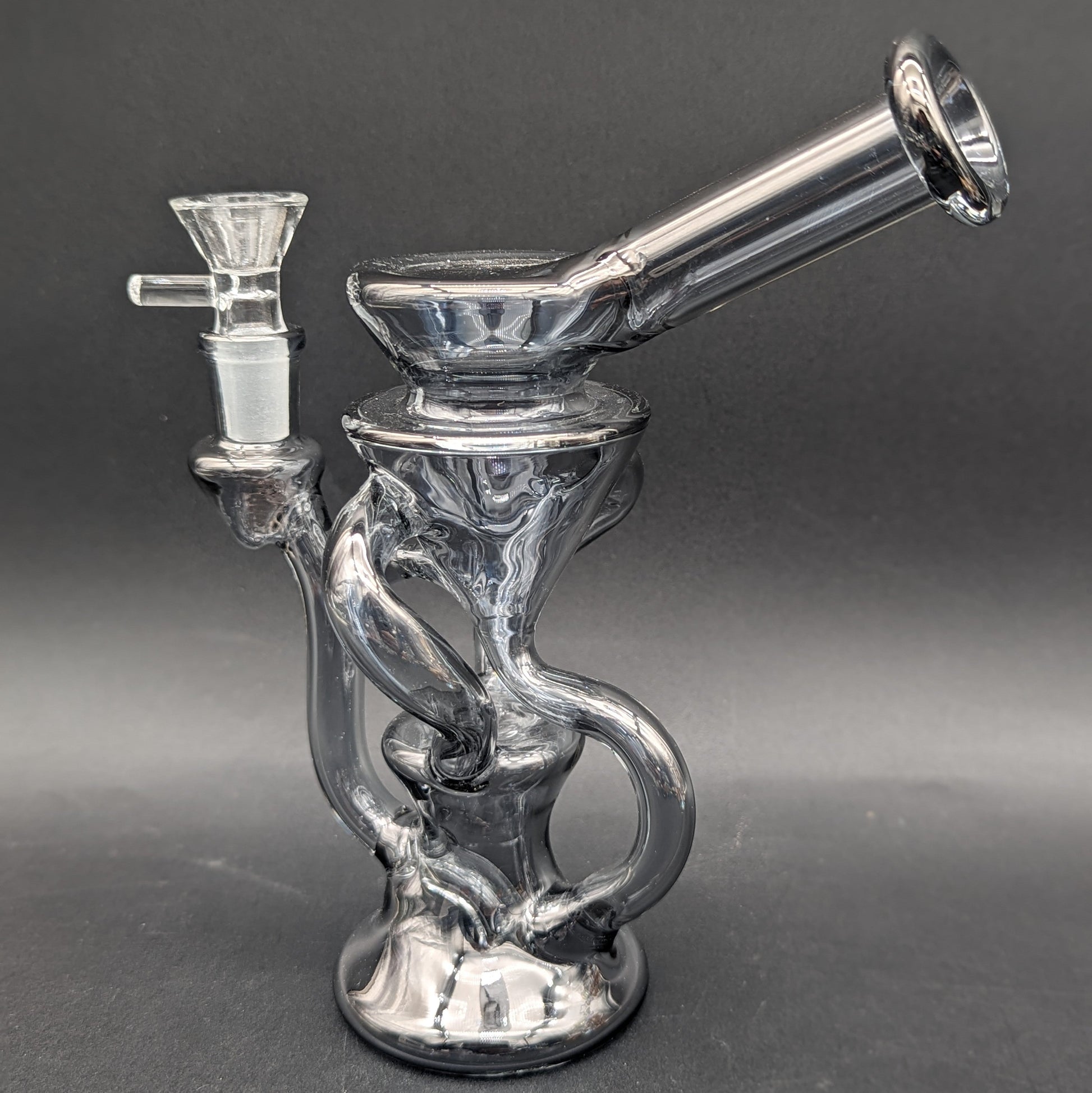 7" Iridescent Dual Uptake Recycler-Avernic Smoke Shop