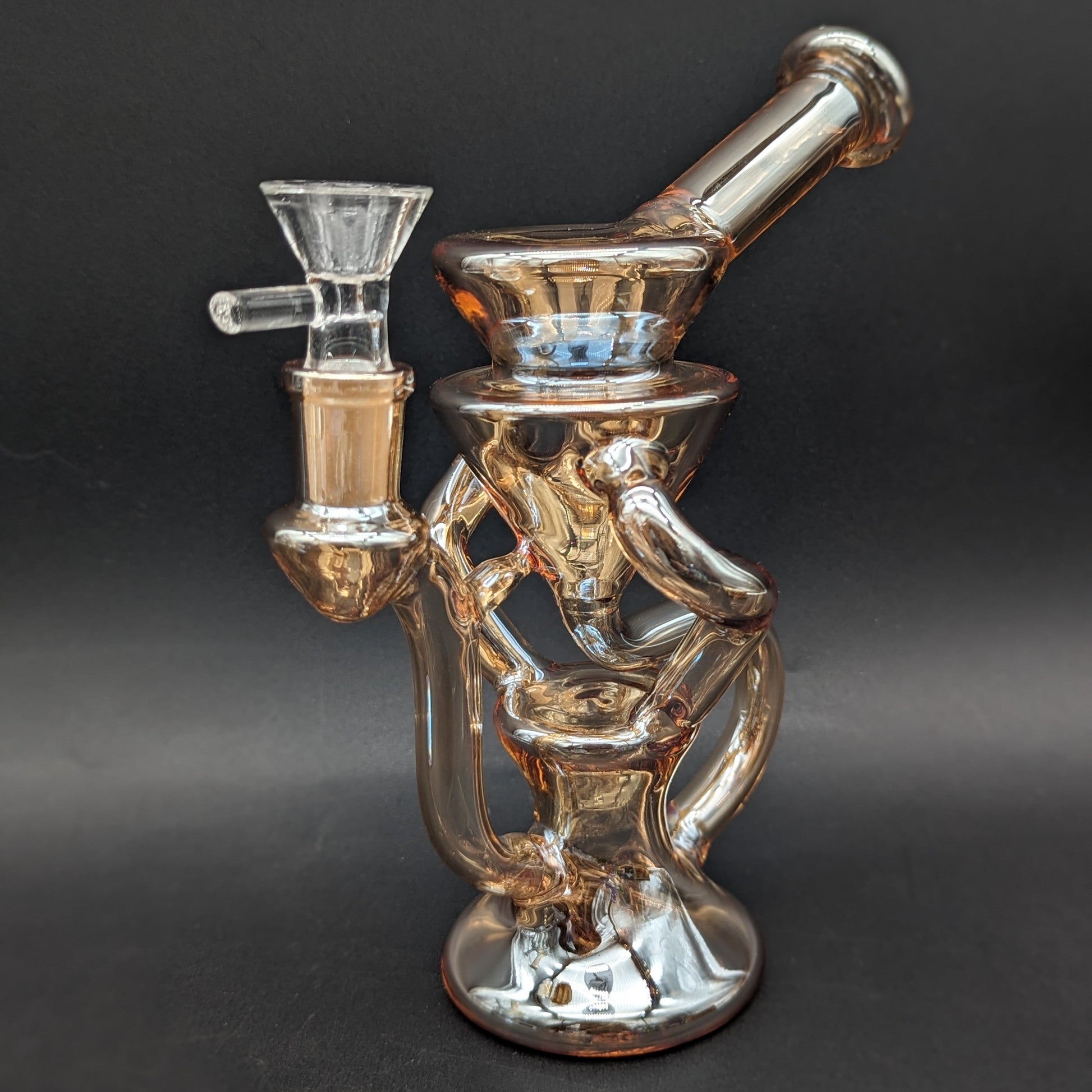 7" Iridescent Dual Uptake Recycler-Avernic Smoke Shop