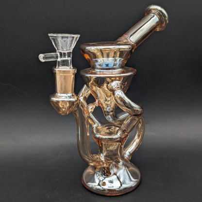 7" Iridescent Dual Uptake Recycler-Avernic Smoke Shop