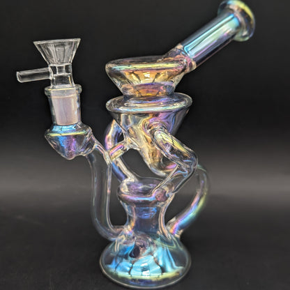 7" Iridescent Dual Uptake Recycler-Avernic Smoke Shop