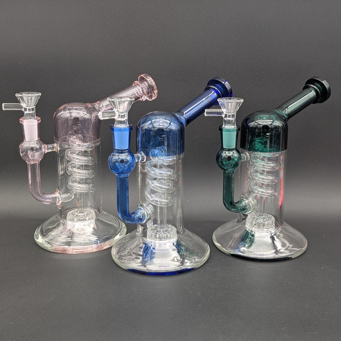 7" Matrix Coil Bent Neck Water Pipe-Avernic Smoke Shop