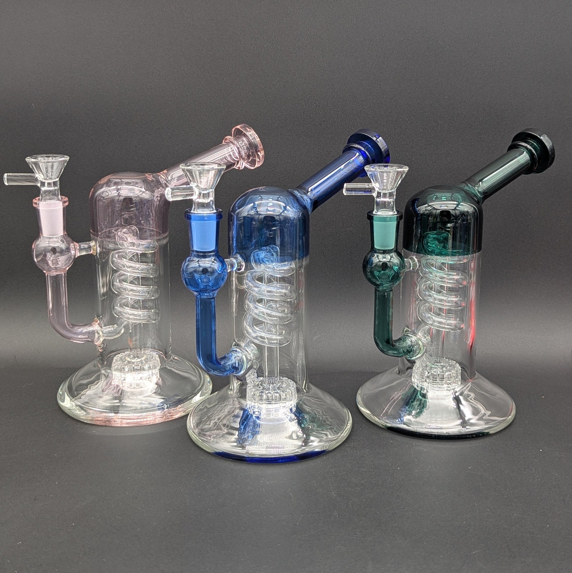 7" Matrix Coil Bent Neck Water Pipe-Avernic Smoke Shop