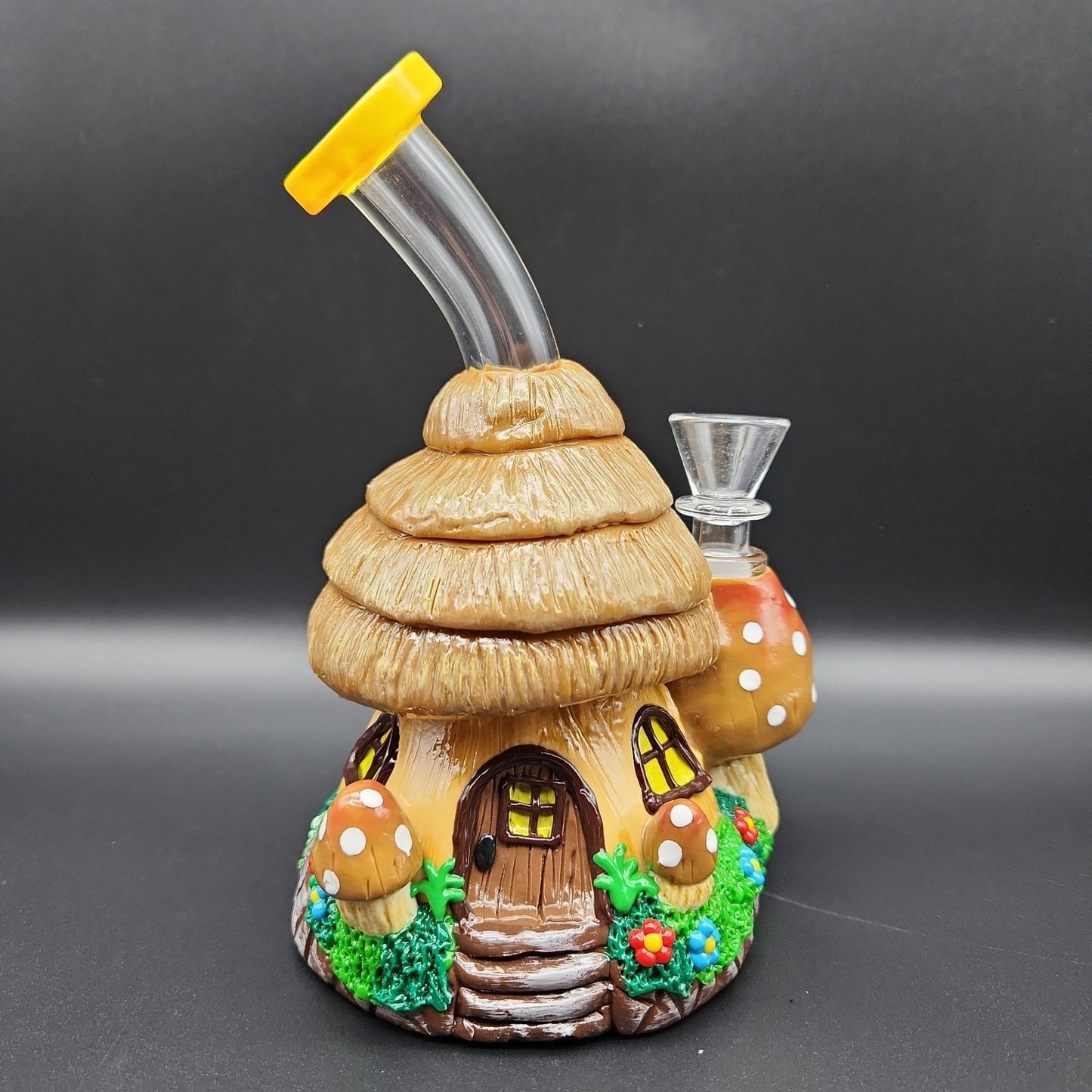 7" Mushroom House Water Pipe - Meech Madness Smoke Shop