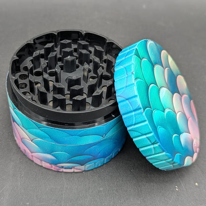 70mm 4-pc Dragon Scale Plastic Grinder-Avernic Smoke Shop