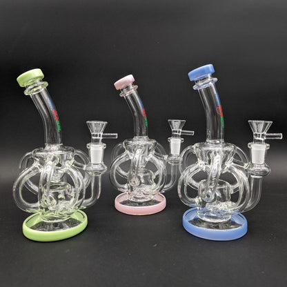 7.5" Inline Multi Tube Recycler Bong - Meech Madness Smoke Shop