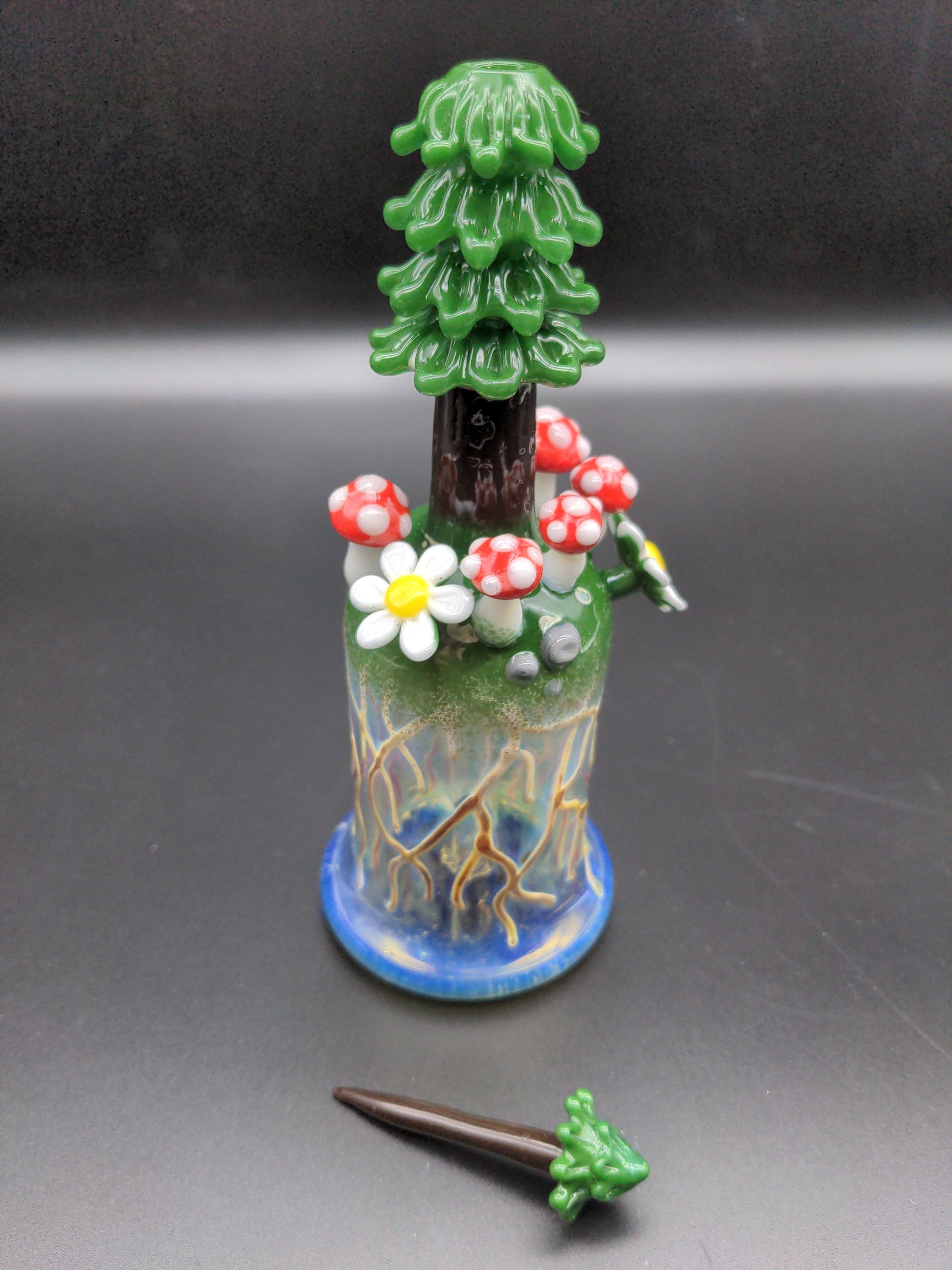 7.5" Tree Forest Rig 10mm - Los1 Glass - Avernic Smoke Shop