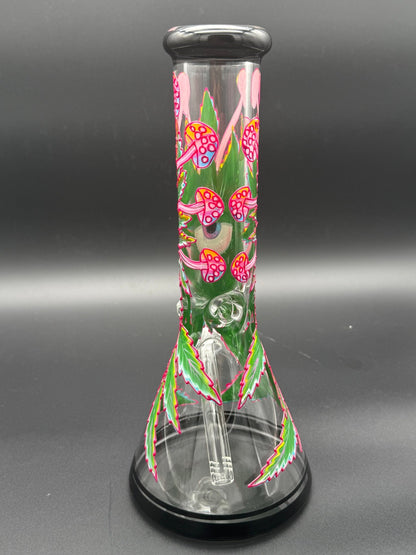 7mm Thick Eye Leaf Beaker Bong - Meech Madness Smoke Shop