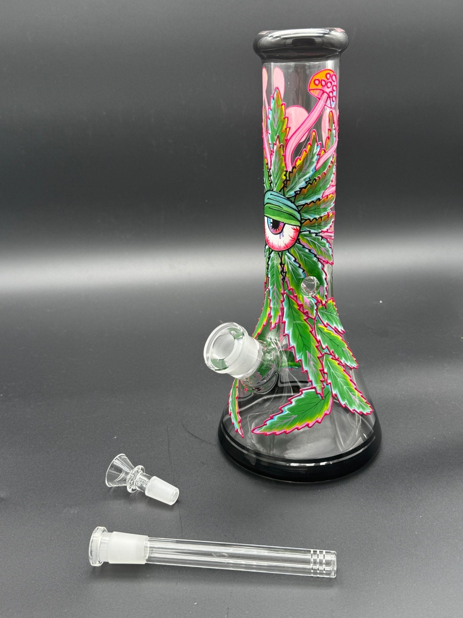 7mm Thick Eye Leaf Beaker Bong - Meech Madness Smoke Shop