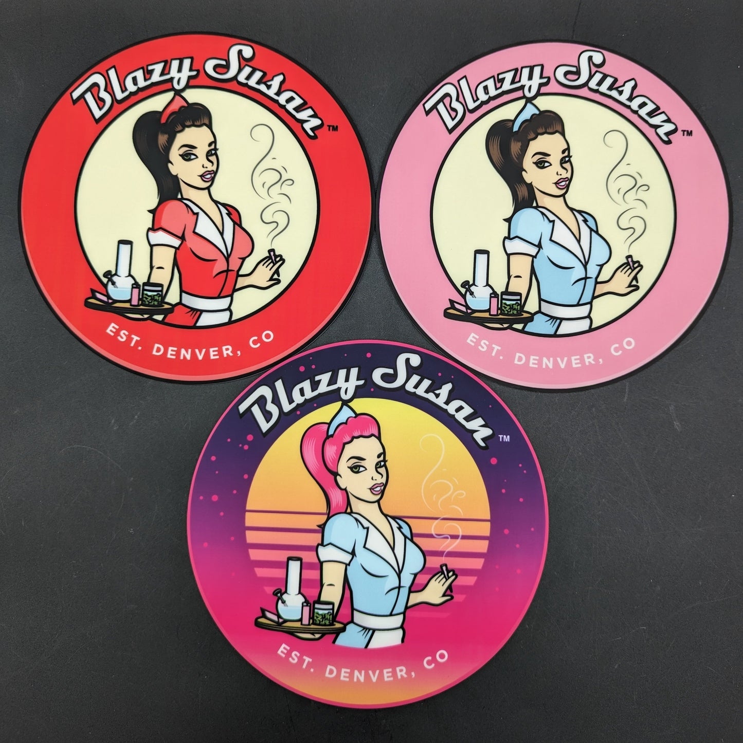 8" Blazy Susan Dab Pads-Avernic Smoke Shop