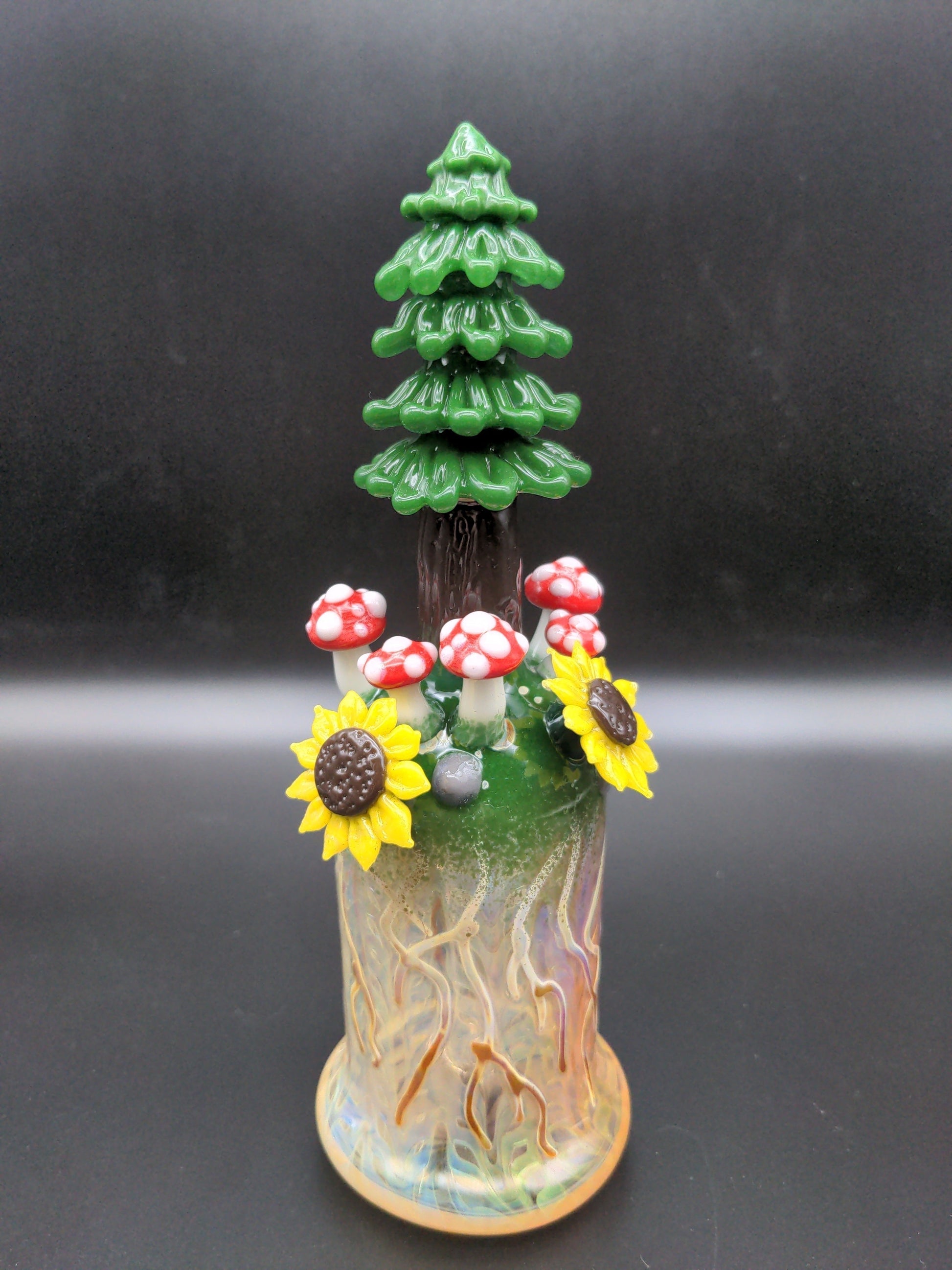 8" Fumed Tree Forest Rig 14mm - Los1 Glass - Avernic Smoke Shop