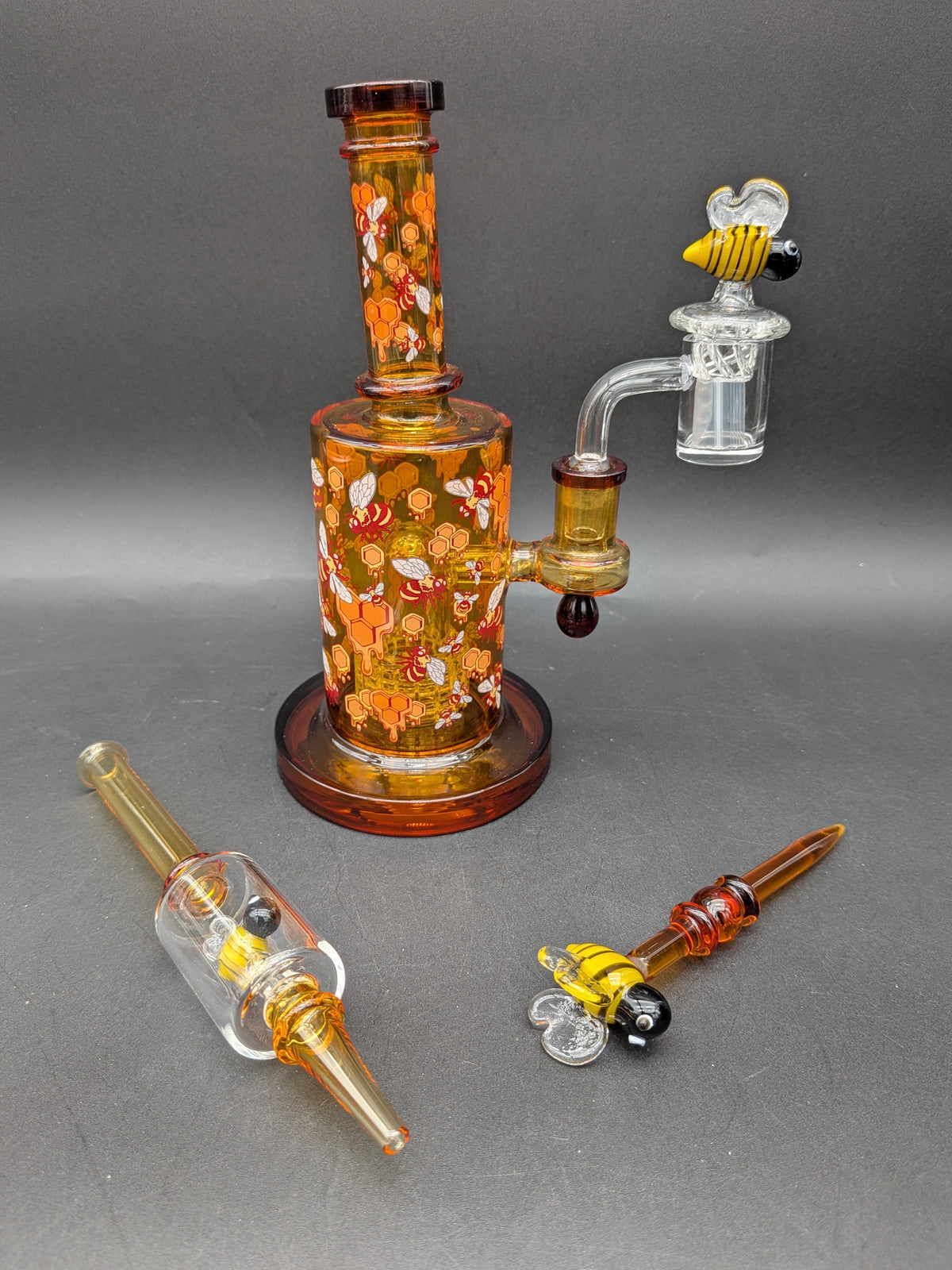 8" Pulsar Buzzing Bees Dab Rig Set