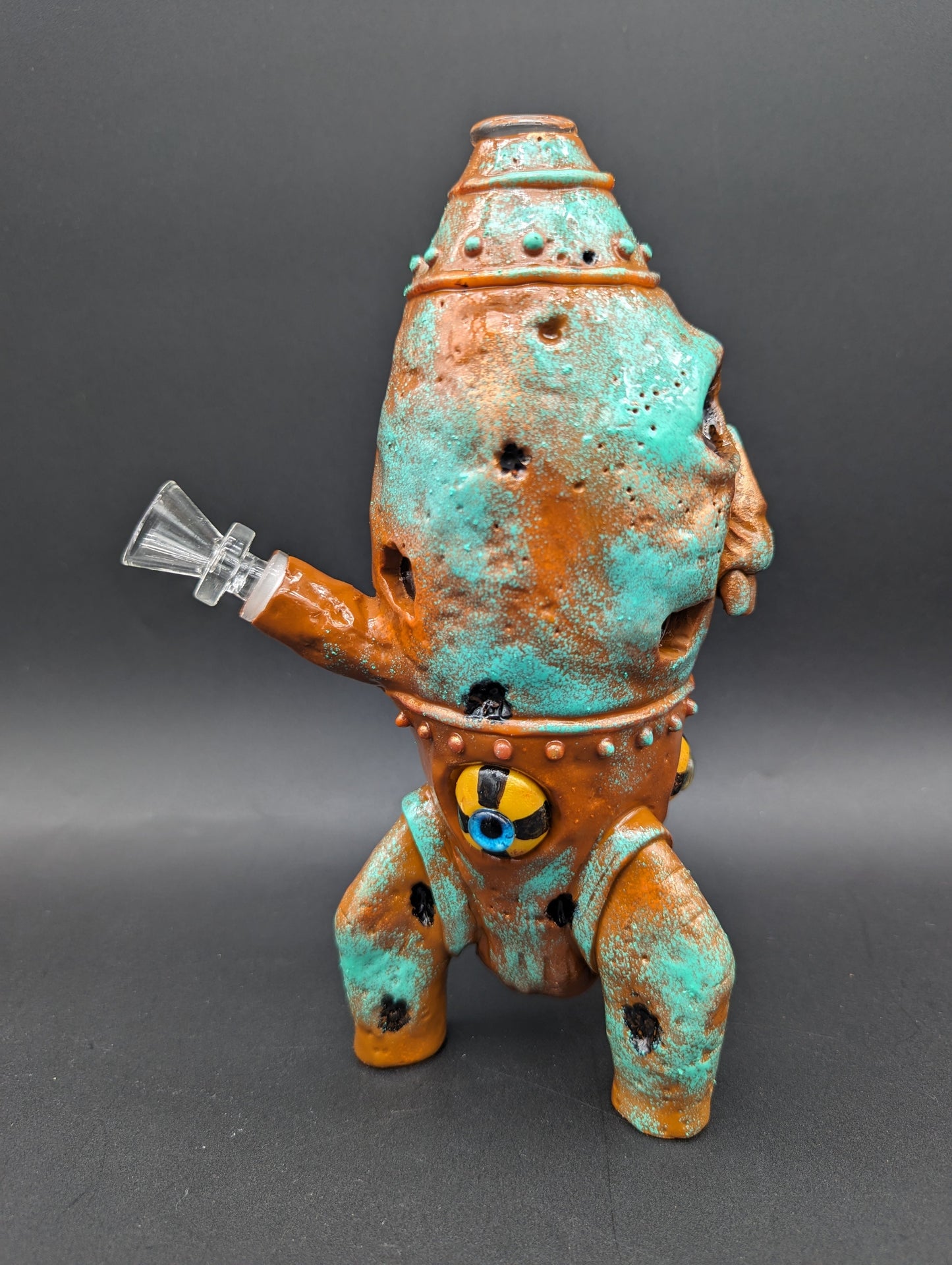 8" Radioactive Skull Rocket Bong-Avernic Smoke Shop