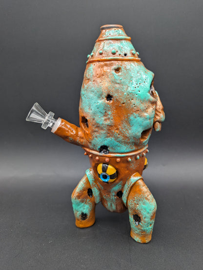 8" Radioactive Skull Rocket Bong-Avernic Smoke Shop