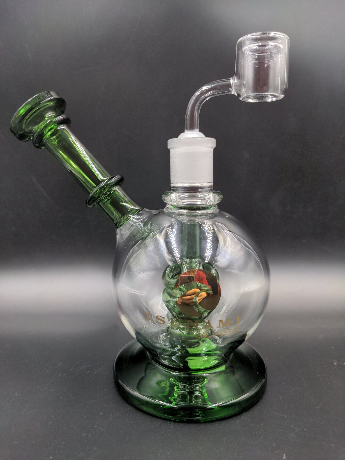 8" Tsunami Concentrate Rig Shower Head Side Neck Dome - Meech Madness Smoke Shop