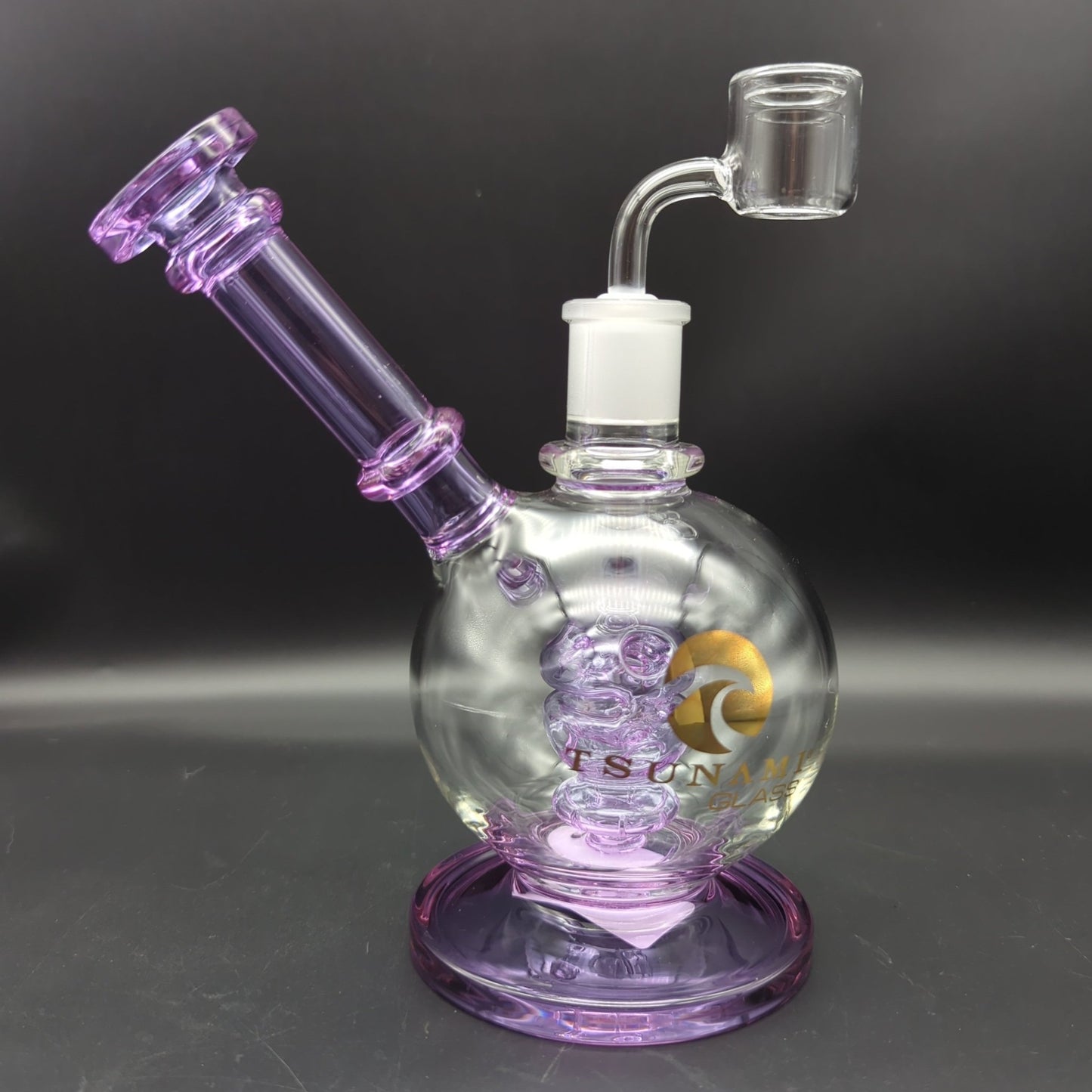 8" Tsunami Concentrate Rig Shower Head Side Neck Dome - Meech Madness Smoke Shop