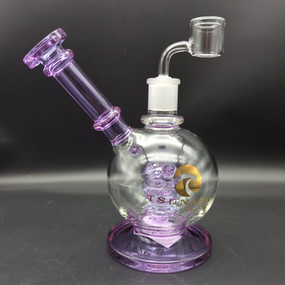 8" Tsunami Concentrate Rig Shower Head Side Neck Dome - Meech Madness Smoke Shop