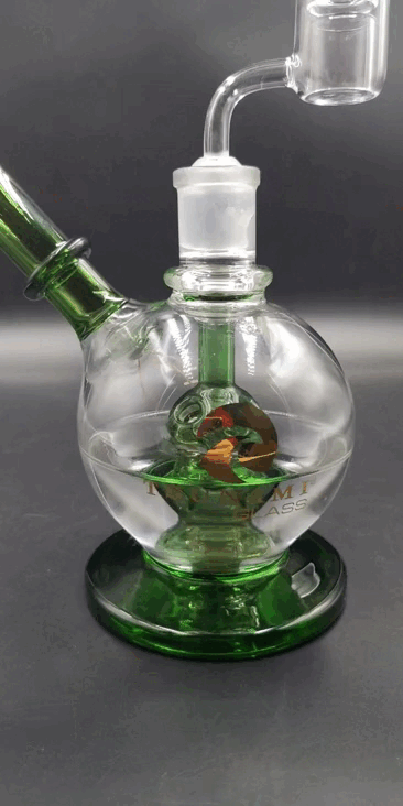 8" Tsunami Concentrate Rig Shower Head Side Neck Dome - Avernic Smoke Shop