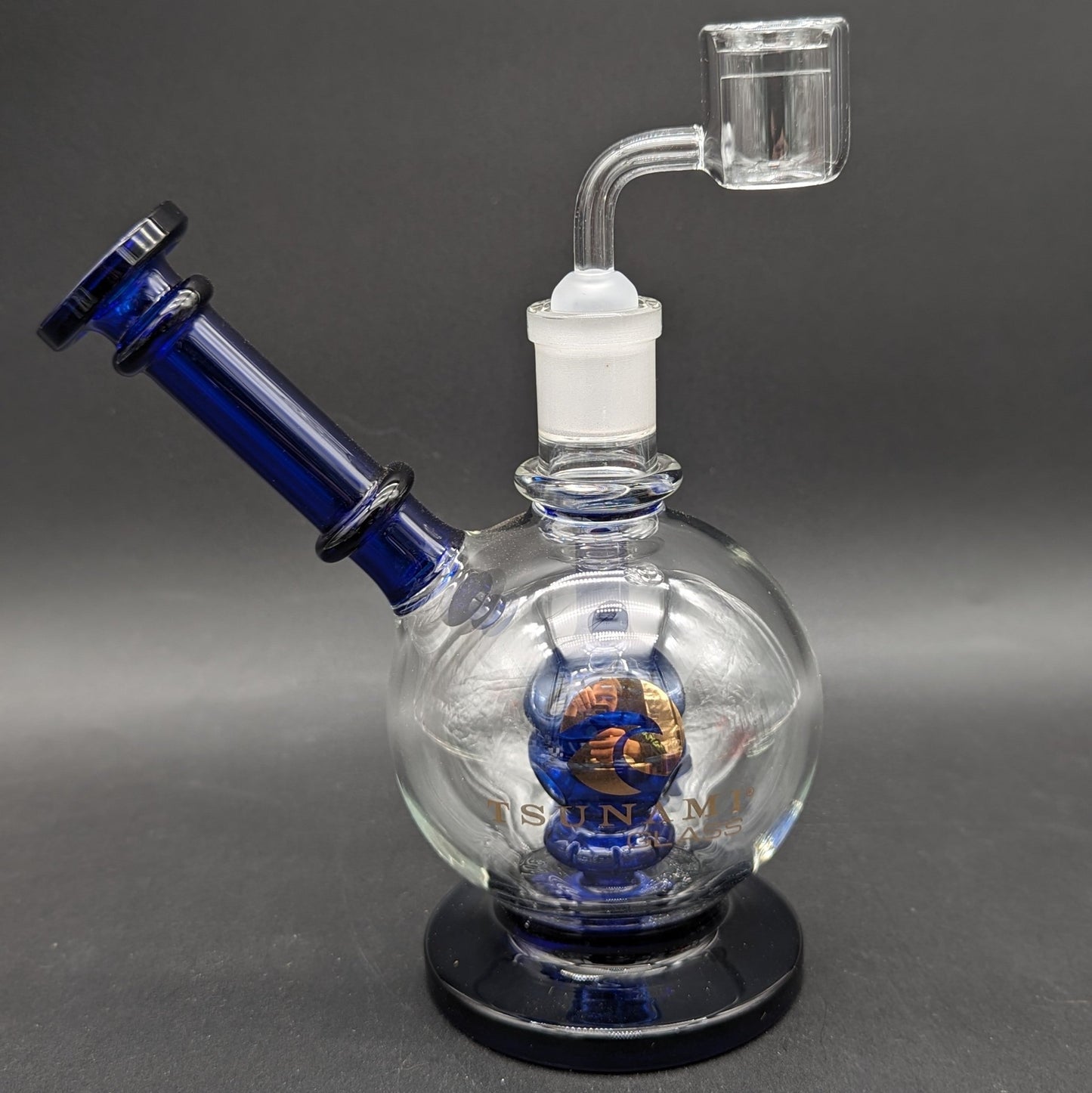 8" Tsunami Concentrate Rig Shower Head Side Neck Dome - Meech Madness Smoke Shop