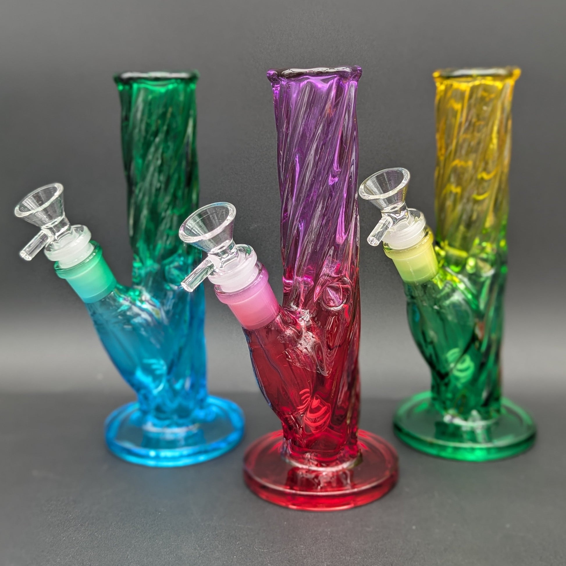 8" Twisted Multi Color Straight Tubes-Avernic Smoke Shop