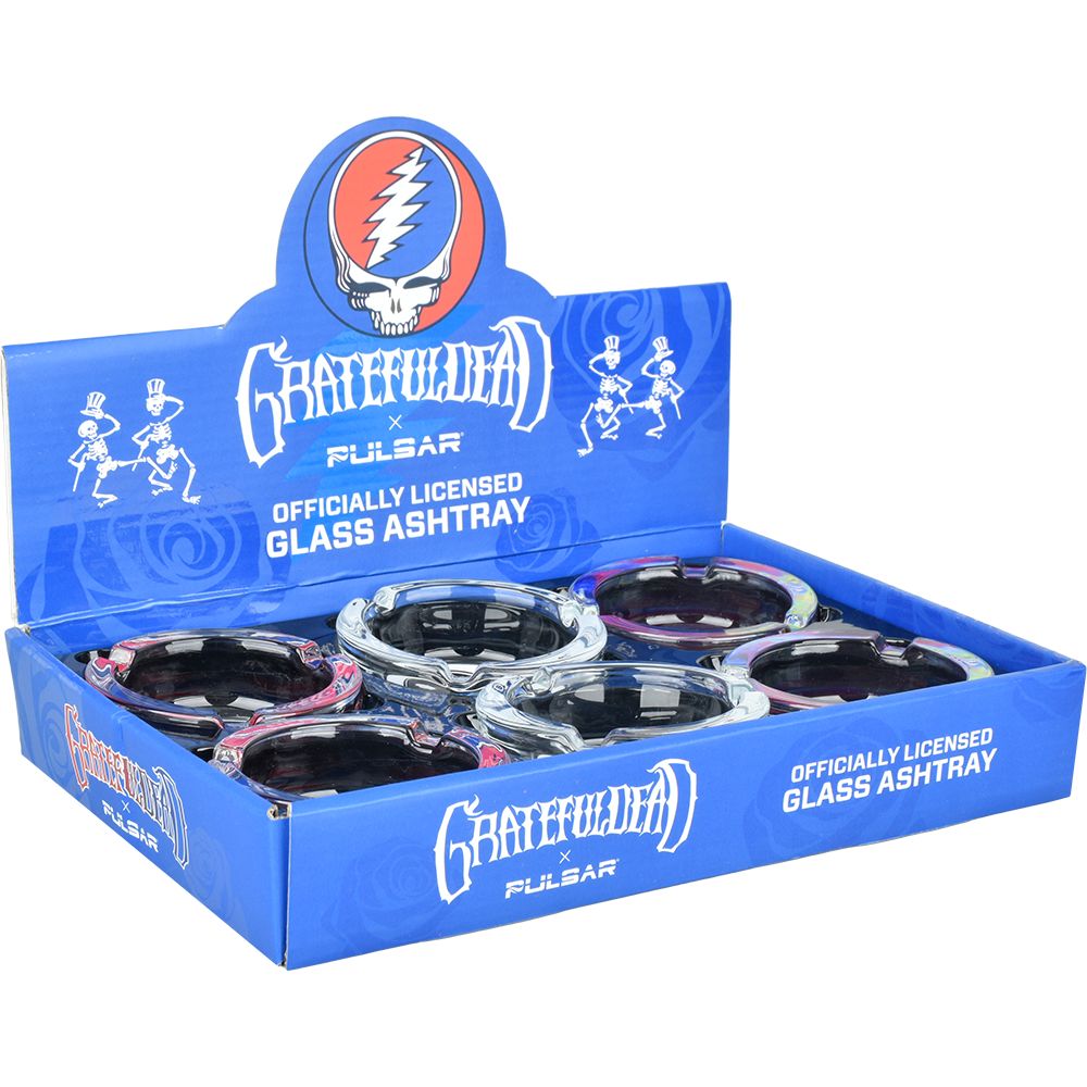 Grateful Dead x Pulsar Licensed Glass Ashtrays - 3.5" / 6ct