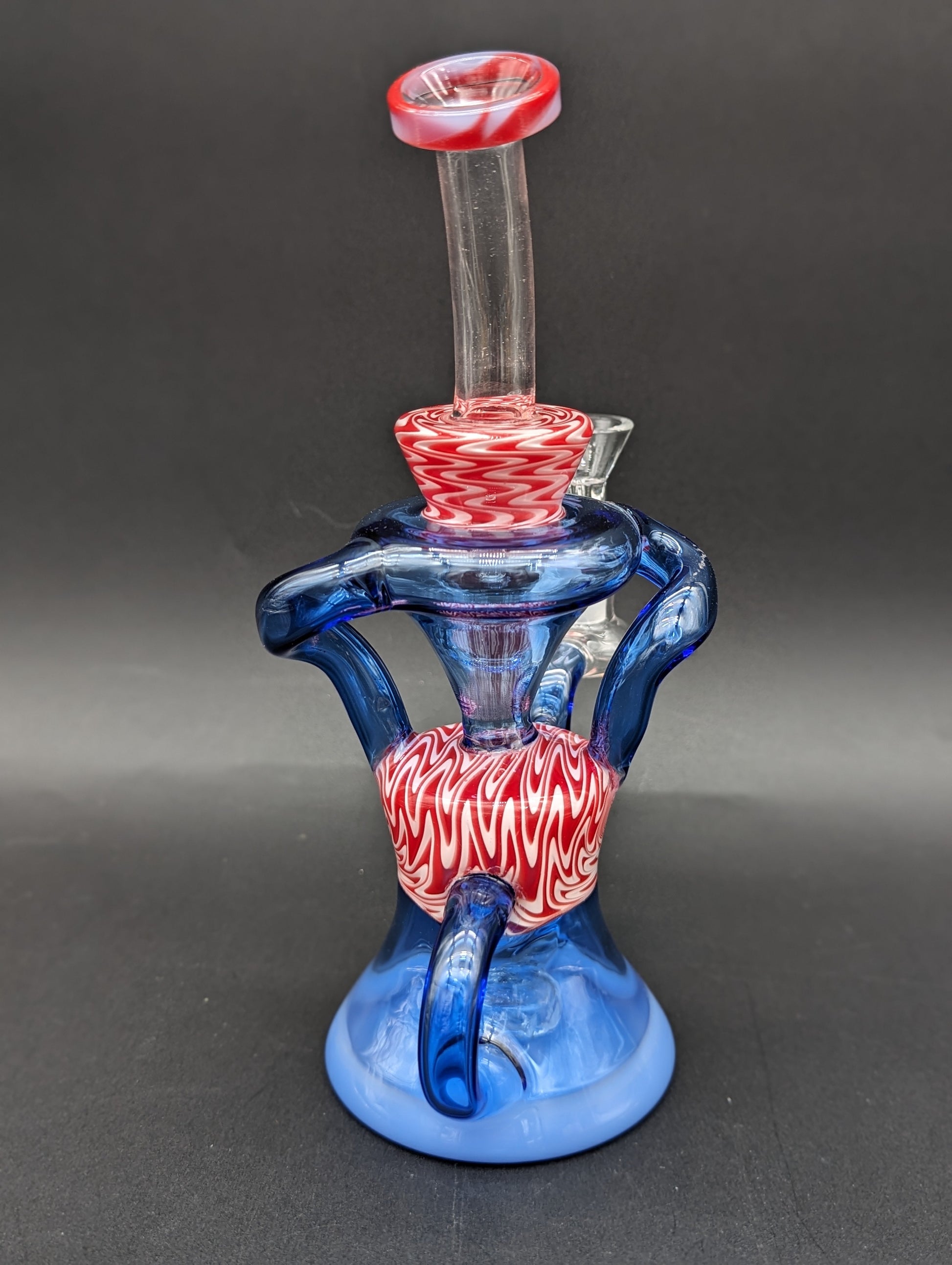 8.5" Peppermint Swirl Recycler Bong-Avernic Smoke Shop