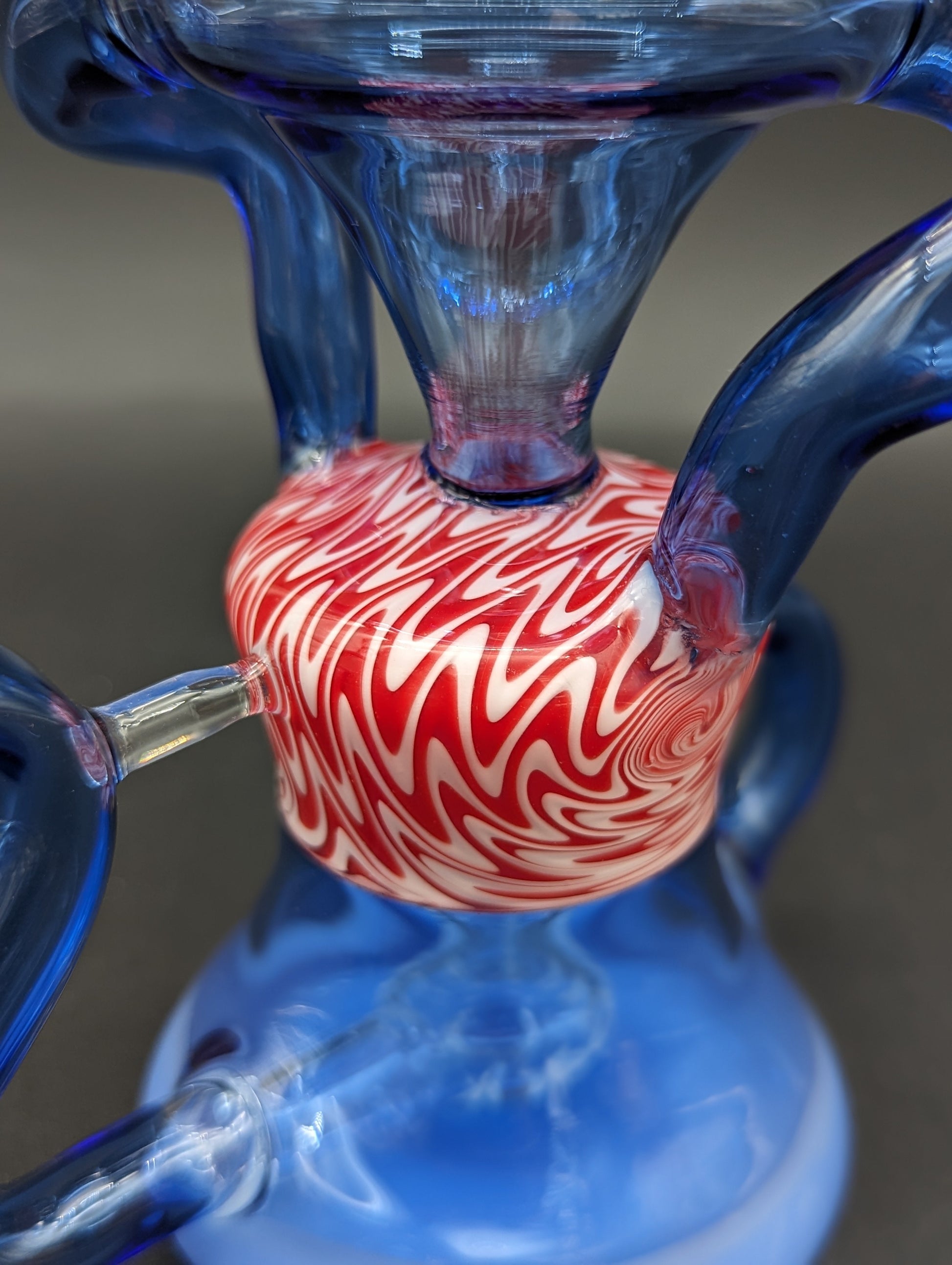 8.5" Peppermint Swirl Recycler Bong-Avernic Smoke Shop