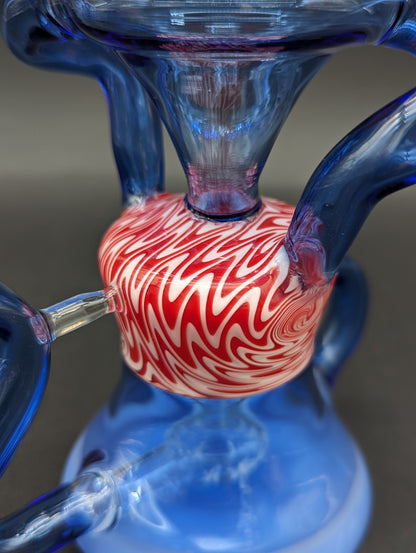 8.5" Peppermint Swirl Recycler Bong-Avernic Smoke Shop