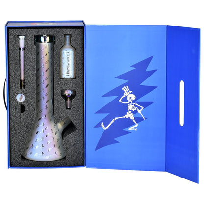 Grateful Dead x Pulsar Bolts And Skellies Glass Beaker Water Pipe Set | 13.75" | 14mm F