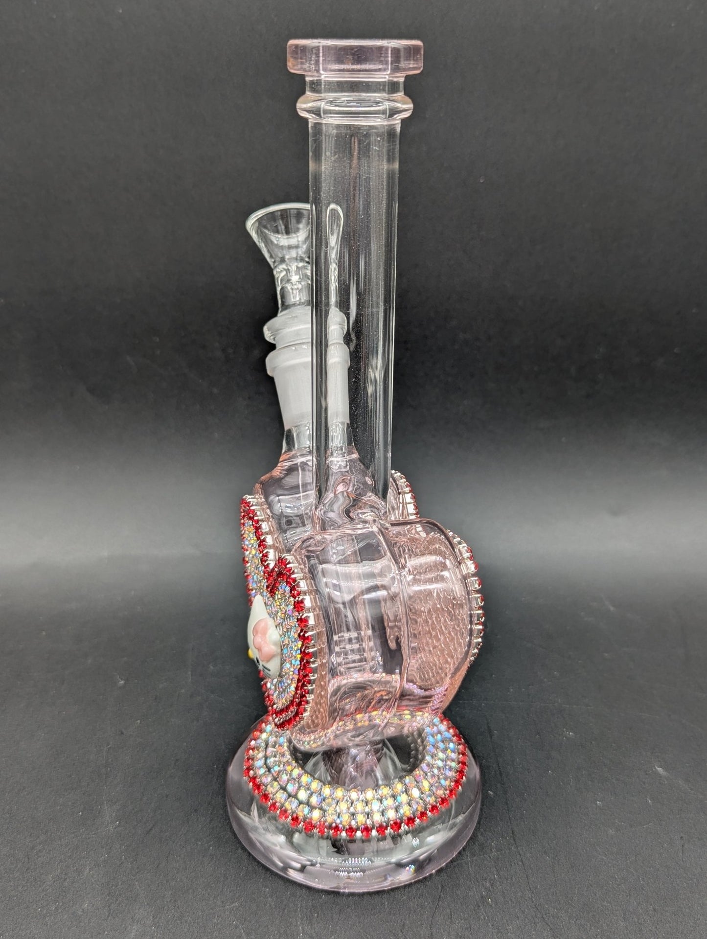 9" Dazzling Kitty Heart Bong - Meech Madness Smoke Shop