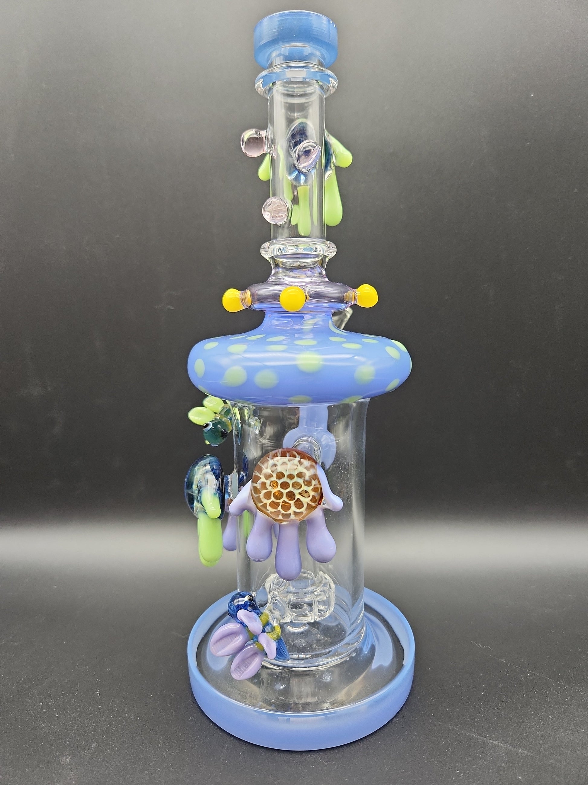 9" Dragonfly Honeycomb Drip Water Pipe - Avernic Smoke Shop