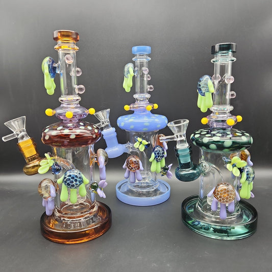 9" Dragonfly Honeycomb Drip Water Pipe - Meech Madness Smoke Shop