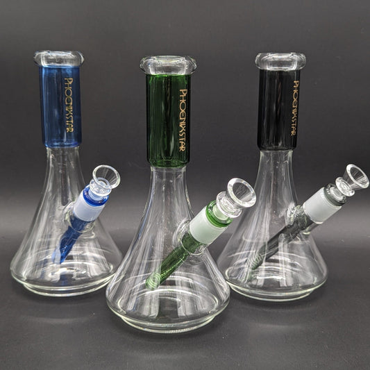 9" Phoenix Color Neck Simple Beaker - Meech Madness Smoke Shop