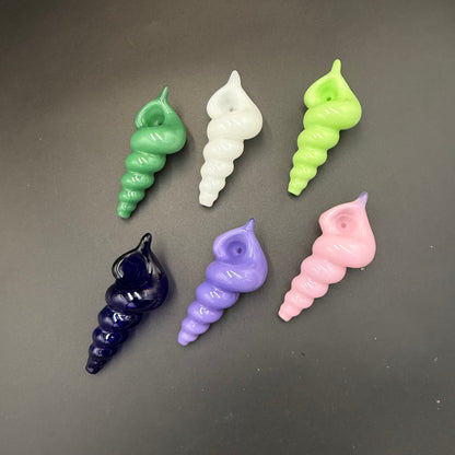 Shell Shaped Glass Hand Pipe - Meech Madness Smoke Shop