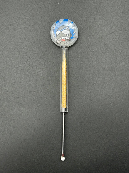 Space Adventures Glass Dab Tool With Glow In The Dark Sand