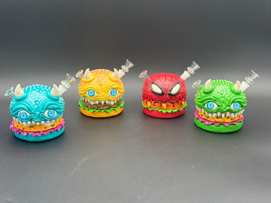 4" 3D Monster Burger Bong