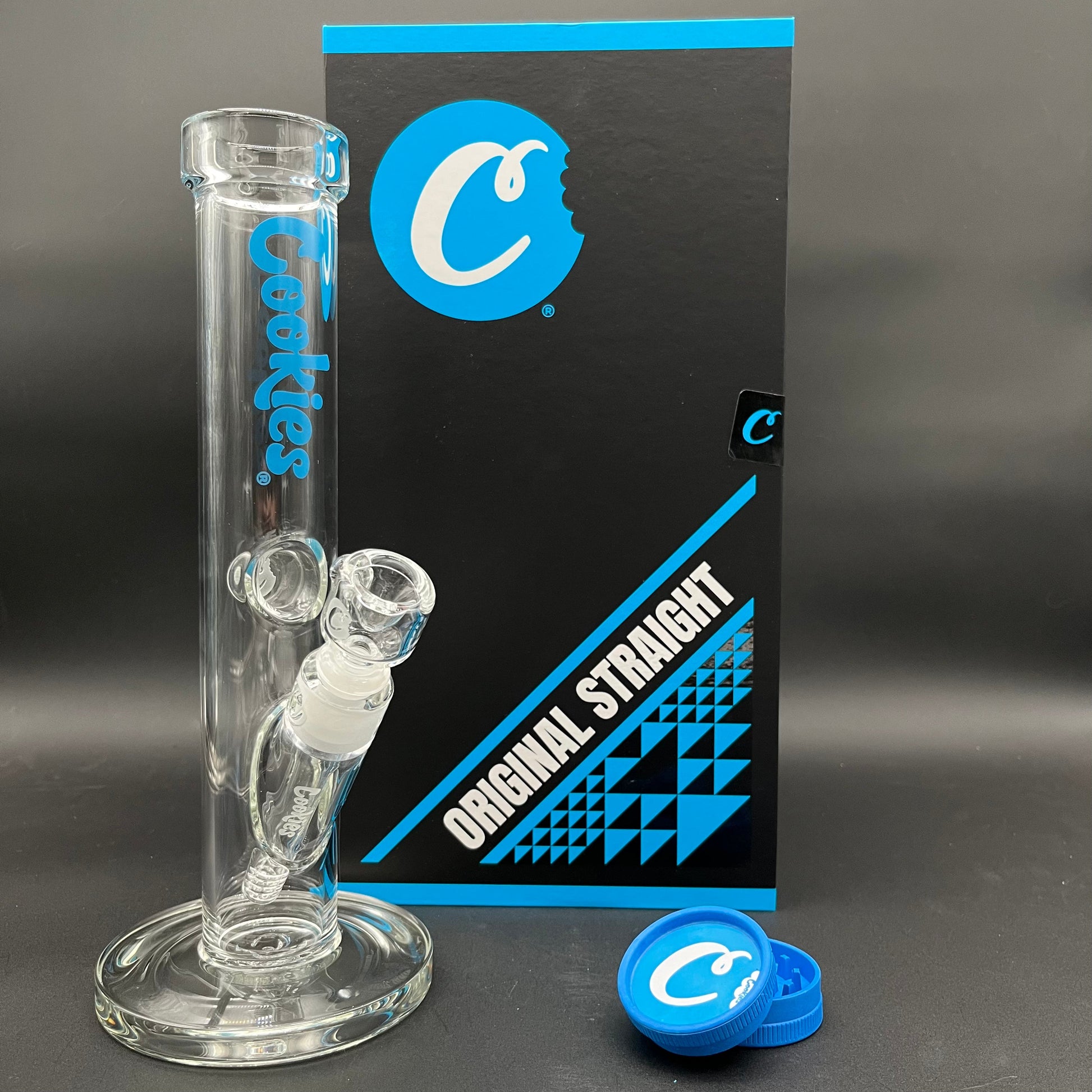 Cookies Original Straight Tube Glass Water Pipe - 13.25"-Avernic Smoke Shop