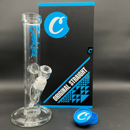 Cookies Original Straight Tube Glass Water Pipe - 13.25"-Avernic Smoke Shop