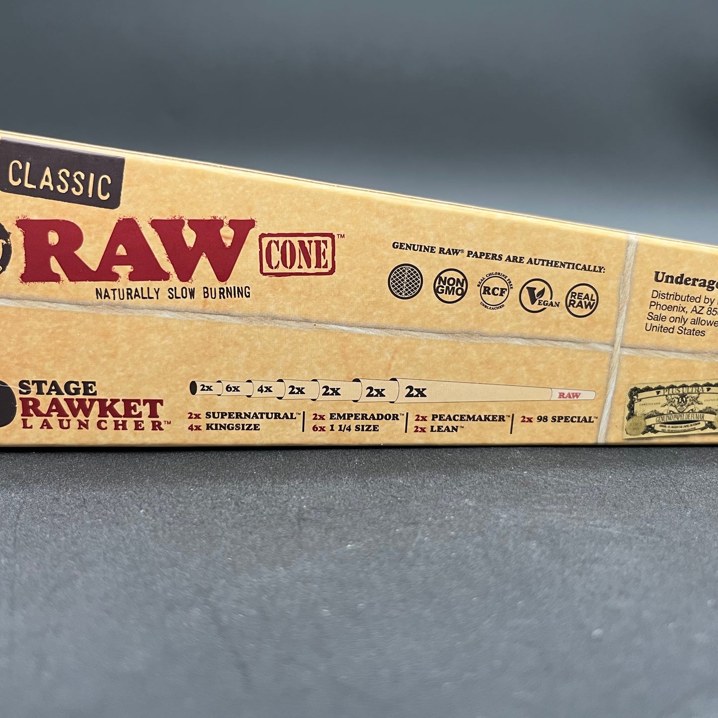 Raw Classic 20 Stage Rawket Launcher - Various Pre-Rolled Cones